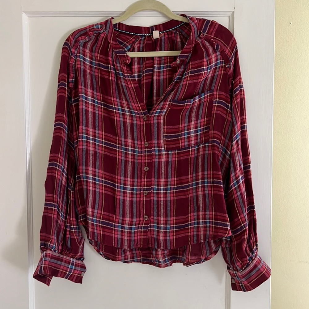 Urban outfitters plaid button down shirt size medium
